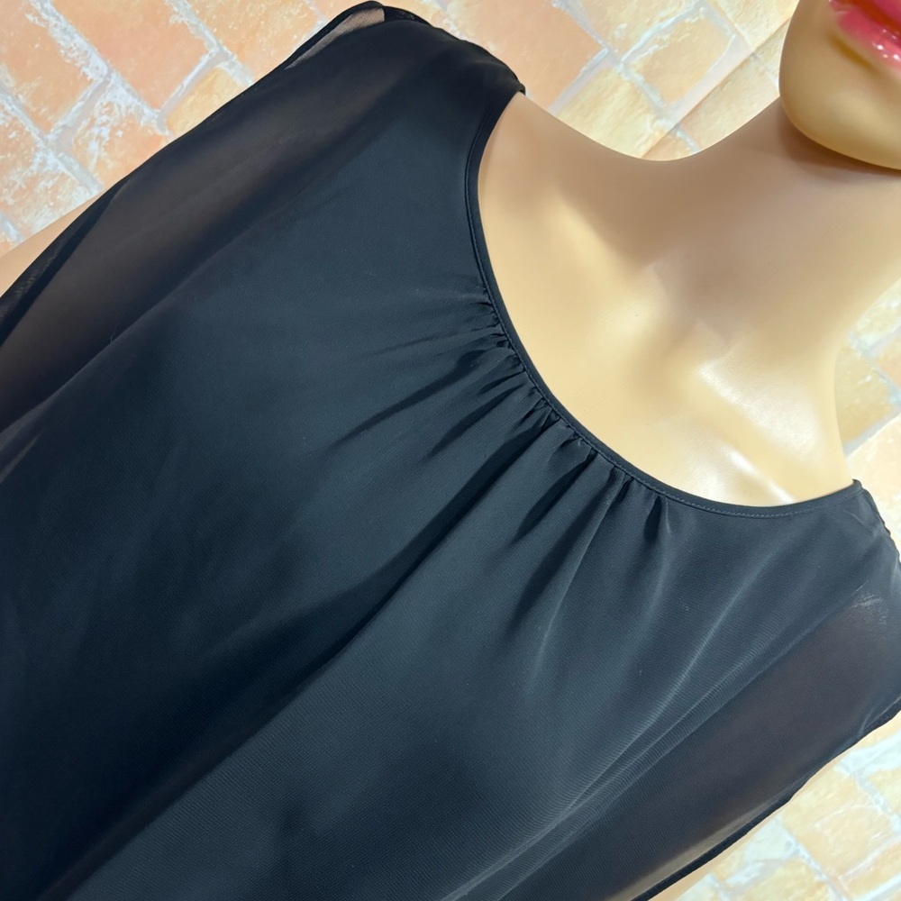 Aiden by Aiden Mattox Fringe Detail Chiffon Blouson Dress - Picture 4 of 13